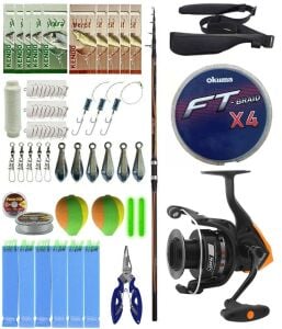 YekOutdoor Surf Olta Seti Shimano Kamış Sonora AX Surf Tele 4220 4,20m 200g Kamış&Okuma JAW-55 Olta Makinesi