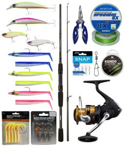 Yek Outdoor Levrek & Çipura Spin Olta Seti Okuma Wave Power 2,44 cm 15-40 gr Spin Kamışı&Shimano Makina FX 4000 FC