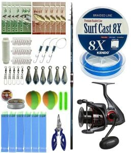 YekOutdoor Surf Olta Seti Shimano Kamış Alivio GX Surf Tele 4225 4,20m 250g Kamış&Okuma Ceymar C-8000A Olta Makinesi