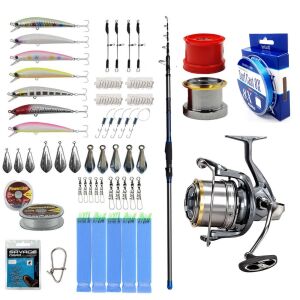 YekOutdoor Yüksek Performans Olta Seti Dam Imax Tele Surf 13'/3.90m 100-250gr 4 Parça Surf Kamışı&Okuma Flite Surf FLS35-1500AY Gunsmoke 9+1BB Olta Makinesi