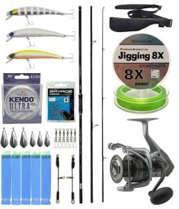 YekOutdoor Yüksek Performans Okuma Ceymar Surf 4,30 m 100-250 gr 3 Parça Surf Kamışı&Okuma Tomcat TMC-8000 Olta Makinesi