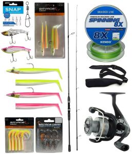 Yek Outdoor Levrek & Çipura Spin Olta Seti Okuma Wave Up Spin 198cm 7-21gr 2 Parça Olta Kamışı&Okuma Revenger RV-40 FD Olta Makinesi