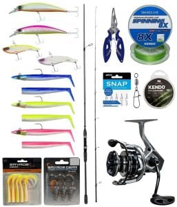 Yek Outdoor Levrek & Çipura Spin Olta Seti Okuma Wave Up Spin 259cm 10-35gr Olta Kamışı&Okuma Safyre SF-4000A Olta Makinesi