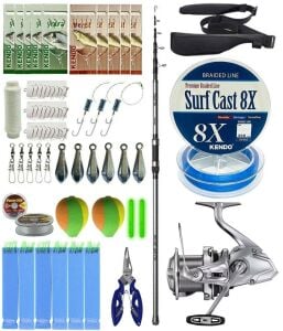 YekOutdoor Surf Olta Seti Okuma Alaris Tele Surf 420 cm 100-200 gr Surf Kamışı&Shimano Makina Ultegra 14000 XSE