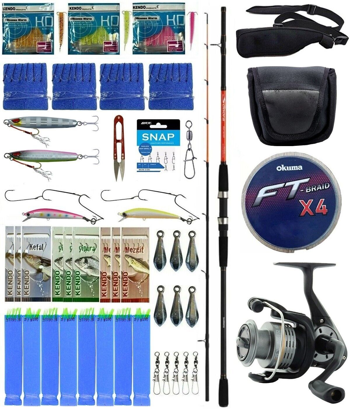 Yek Outdoor Hazır Tekne Oltası Seti Shimano Kamış Sonora Boat Quiver 2,10m 50-150g 2pc&Okuma Revenger RV-55 FD Olta Makinesi