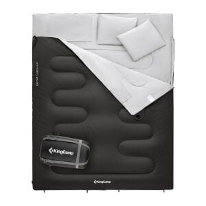 Kingcamp Oxygen 250-D Çift Kişilik Yastıklı Uyku Tulumu Black