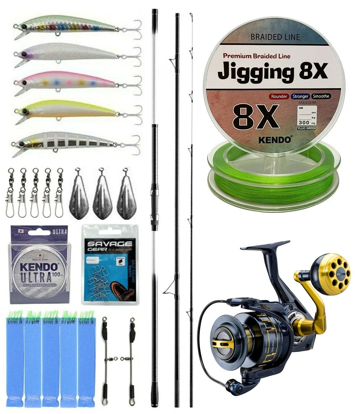 YekOutdoor Surf Seti Shimano Kamış Beastmaster K Surf Hybrid 4,50m 225g 3pc K-type DPS & Okuma Salina SA-6000HA Olta Makinesi