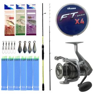 Yek Outdoor Hazır Tekne Oltası Seti Okuma Orata Tekne Kamışı 202cm 150-200gr 2 Parça Olta Kamışı&Okuma Tomcat 8000 6+1bb Olta Makinesi