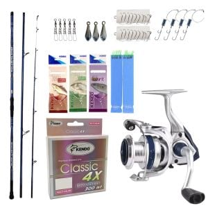 Yek Outdoor Hazır Olta Seti Kendo Palamita Surf 420cm 200gr 3 Parça Olta Kamışı&Okuma ARIA-5000a Olta Makinesi